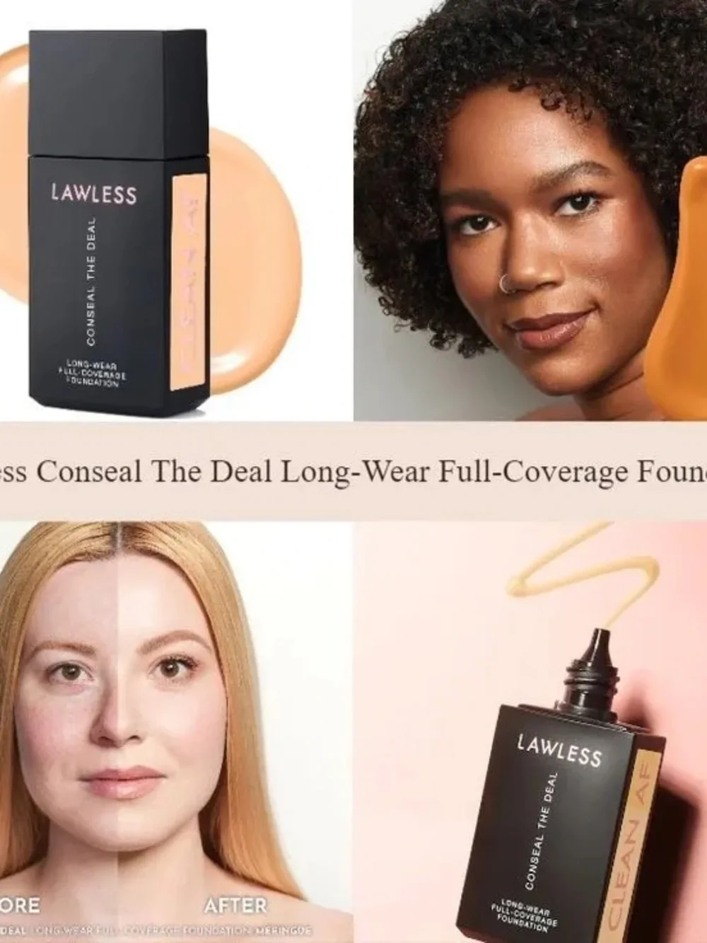 LAWLESS Conceal The Deal Foundation - Beige/Cream Shade -Almond